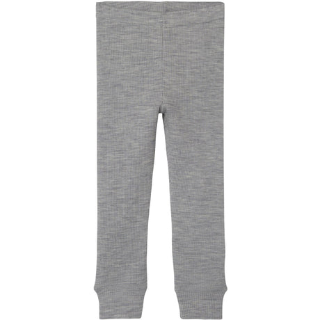 Lil'Atelier Grey Melange Fable Wool Leggings