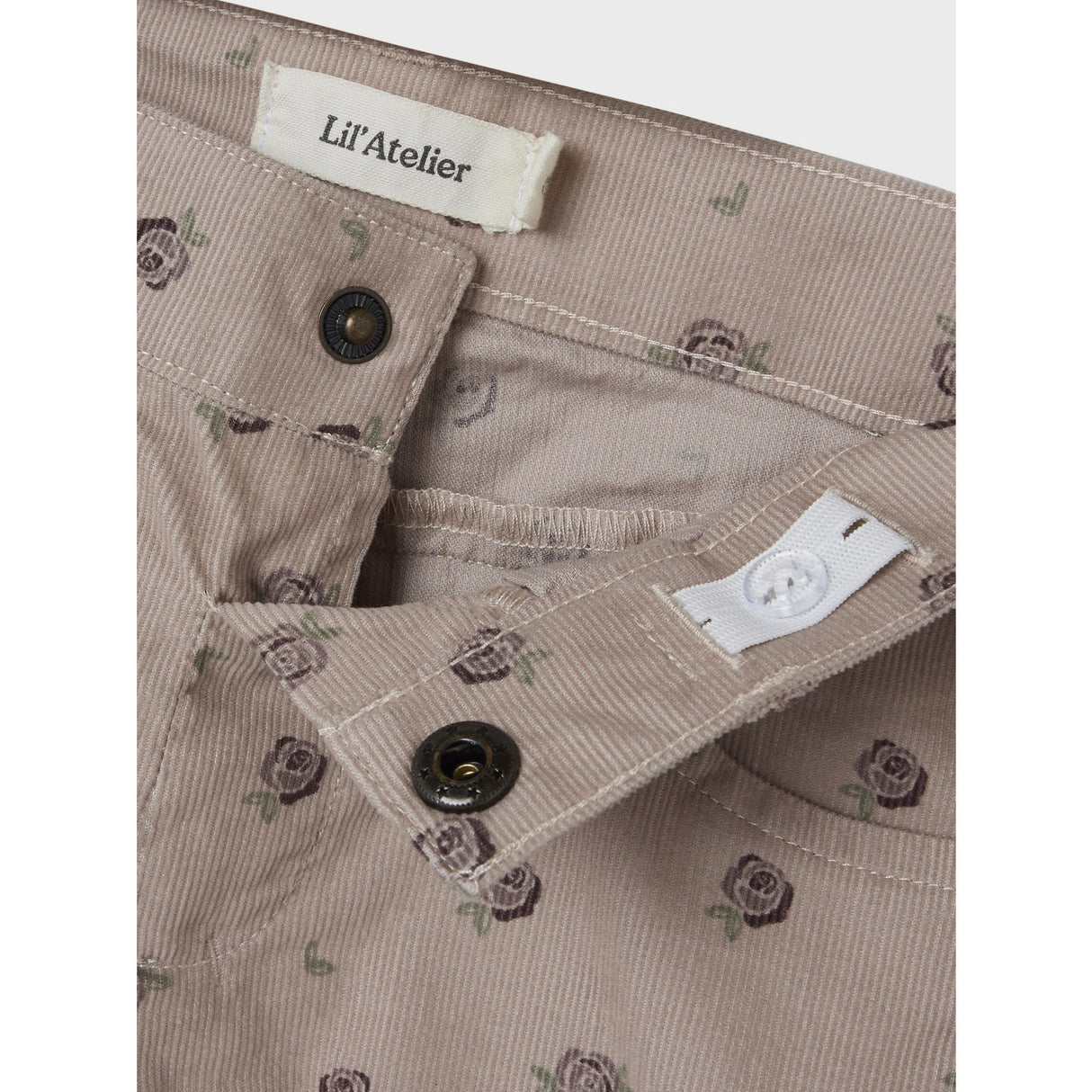 Lil'Atelier Gray Morn Floral Bella Shap Nola Coruroy Pants 2