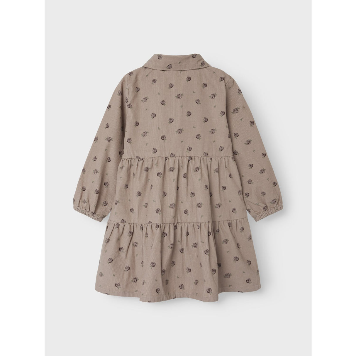 Lil'Atelier Gray Morn Floral Nola Floral Corduroy Dress