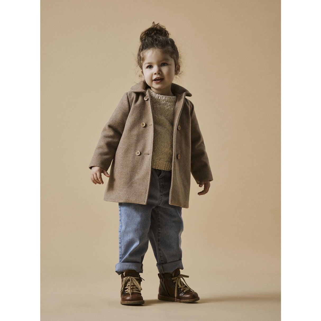 Lil'Atelier Travertine Melange Nalina Long Jacket