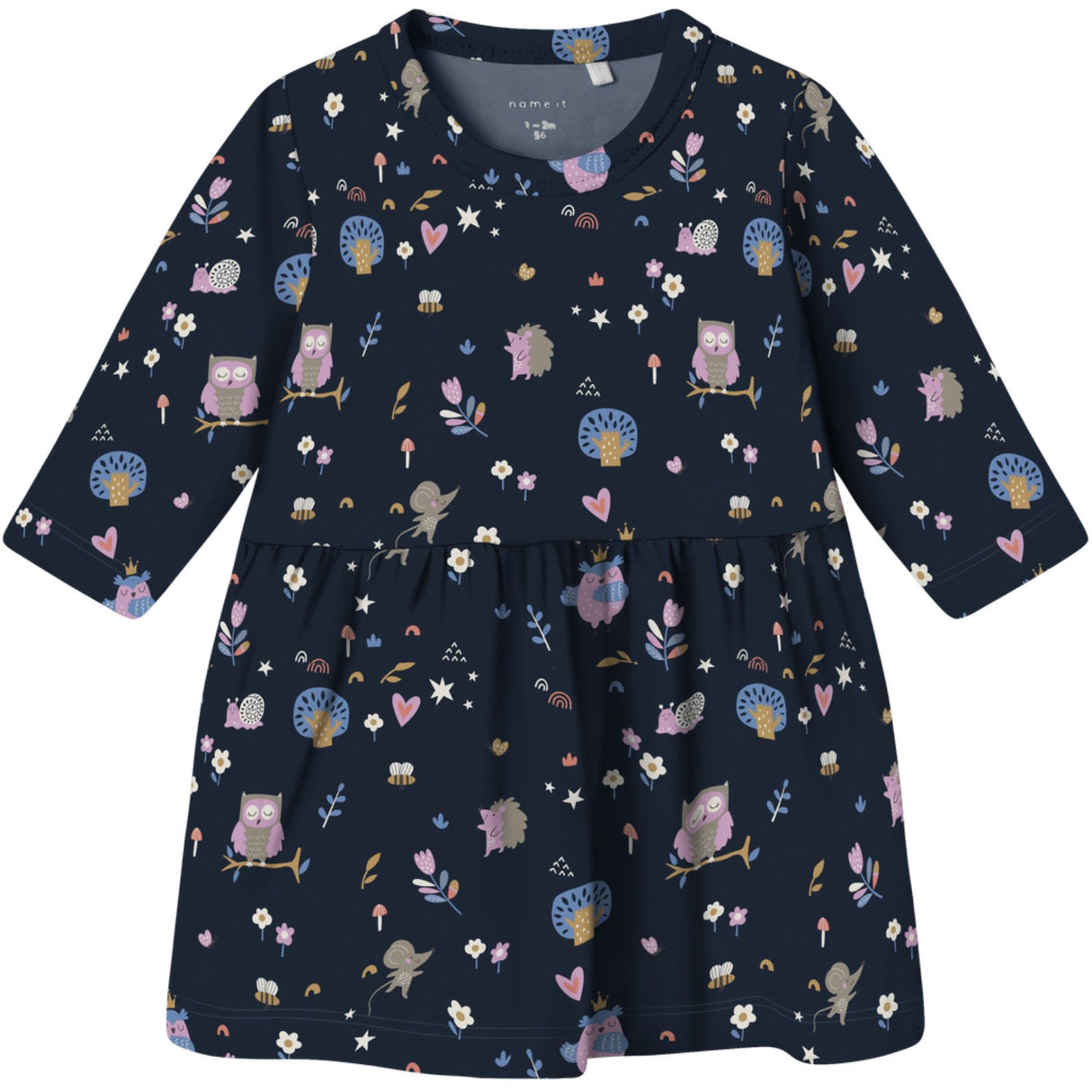 Name It Dark Sapphire Birds Vandora Dress