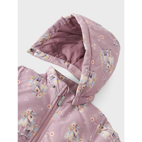 Name It Mauve Shadows Unicorn Maxi Jacket AOP