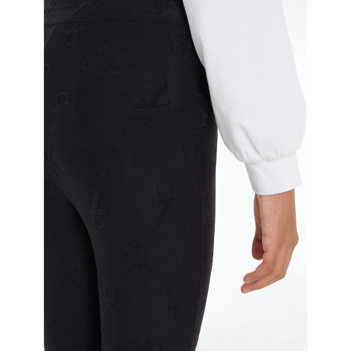 Calvin Klein Ck Black Ck Jacquard Flare Pants 4