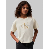 Calvin Klein Afterglow Glitter MonAndram Boxy Tee Ss