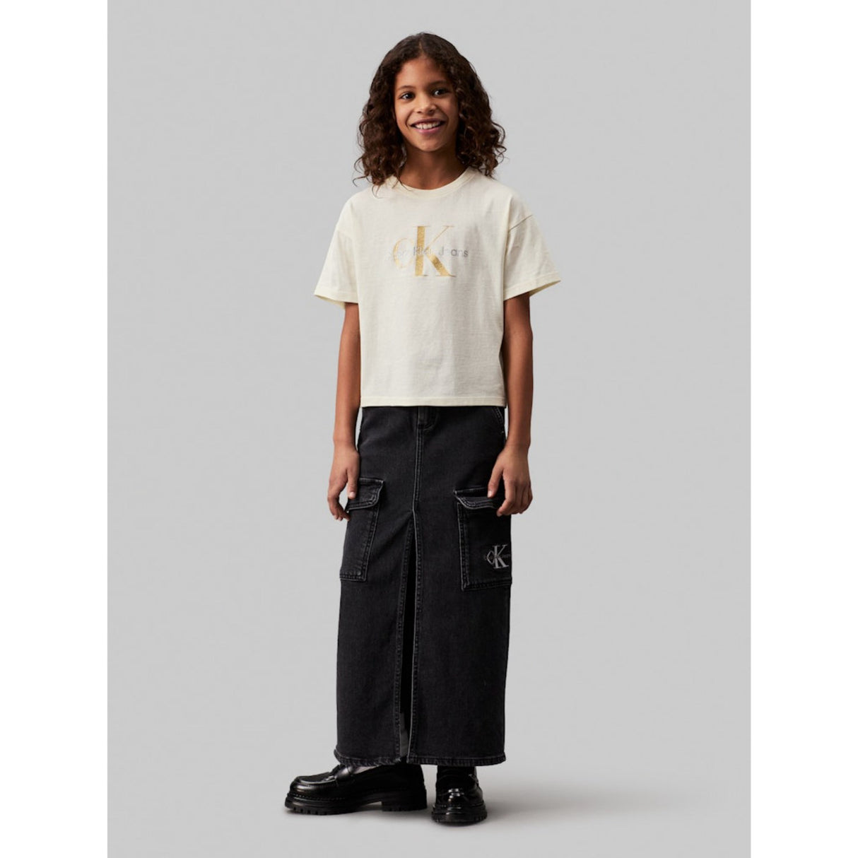 Calvin Klein Afterglow Glitter MonAndram Boxy Tee Ss 2