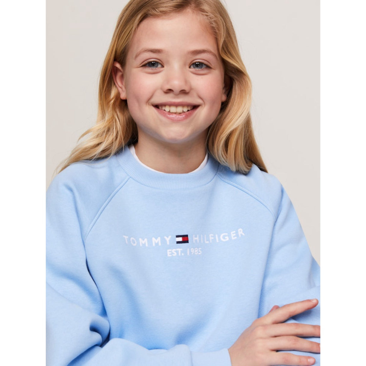 Tommy Hilfiger Vessel Blue Essential Embroidered Fleece Crewneck 4