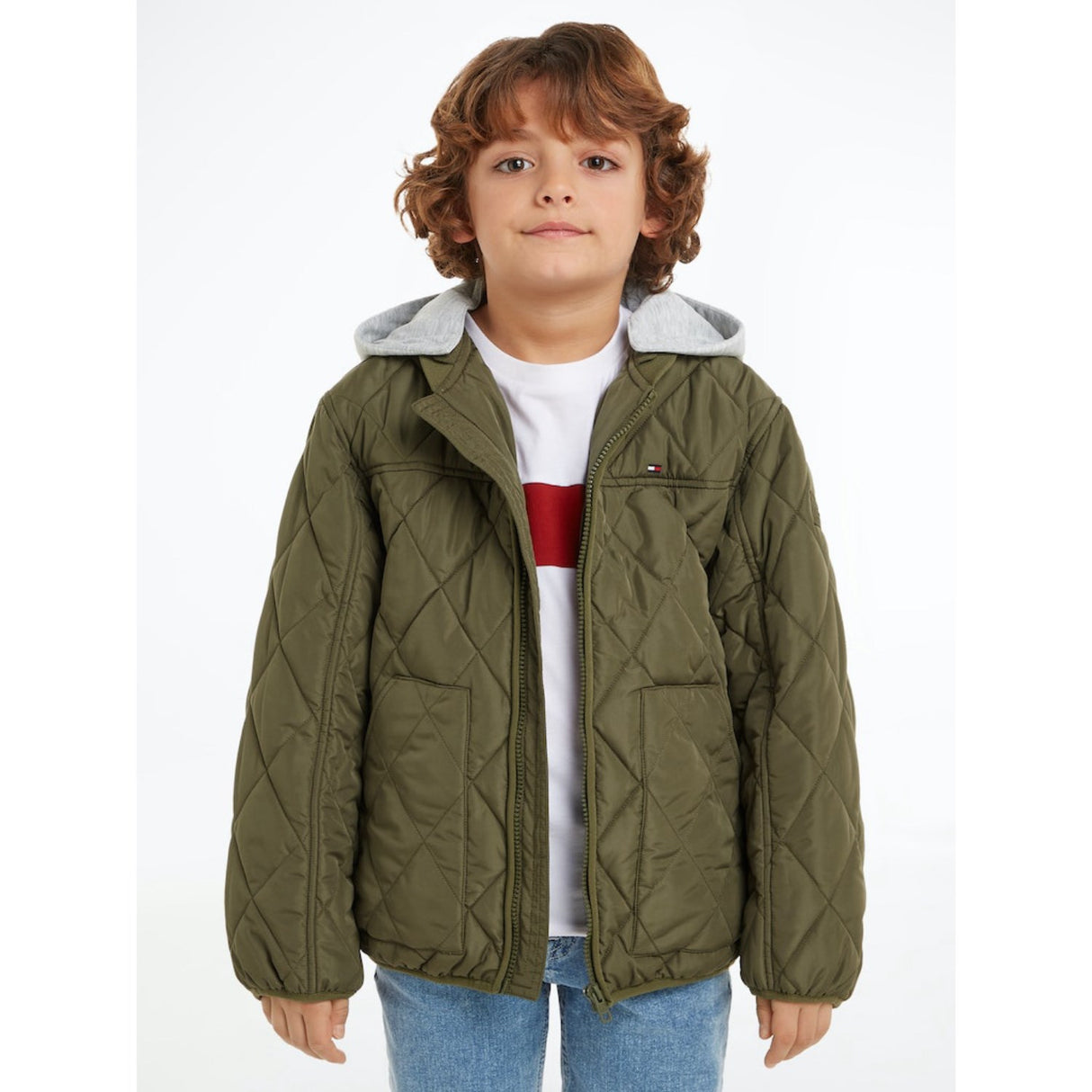 Tommy Hilfiger Utility Olive Light Padded Quilted Jacket 2