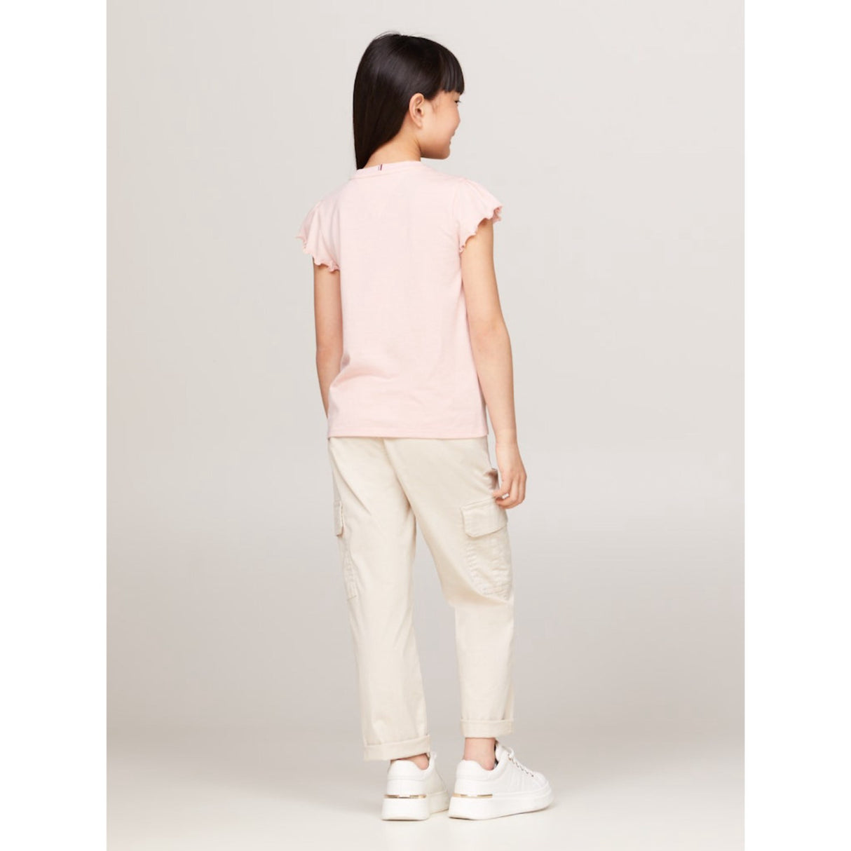 Tommy Hilfiger Soft Rose Essential Ruffle Sleeve Tee Ss 2