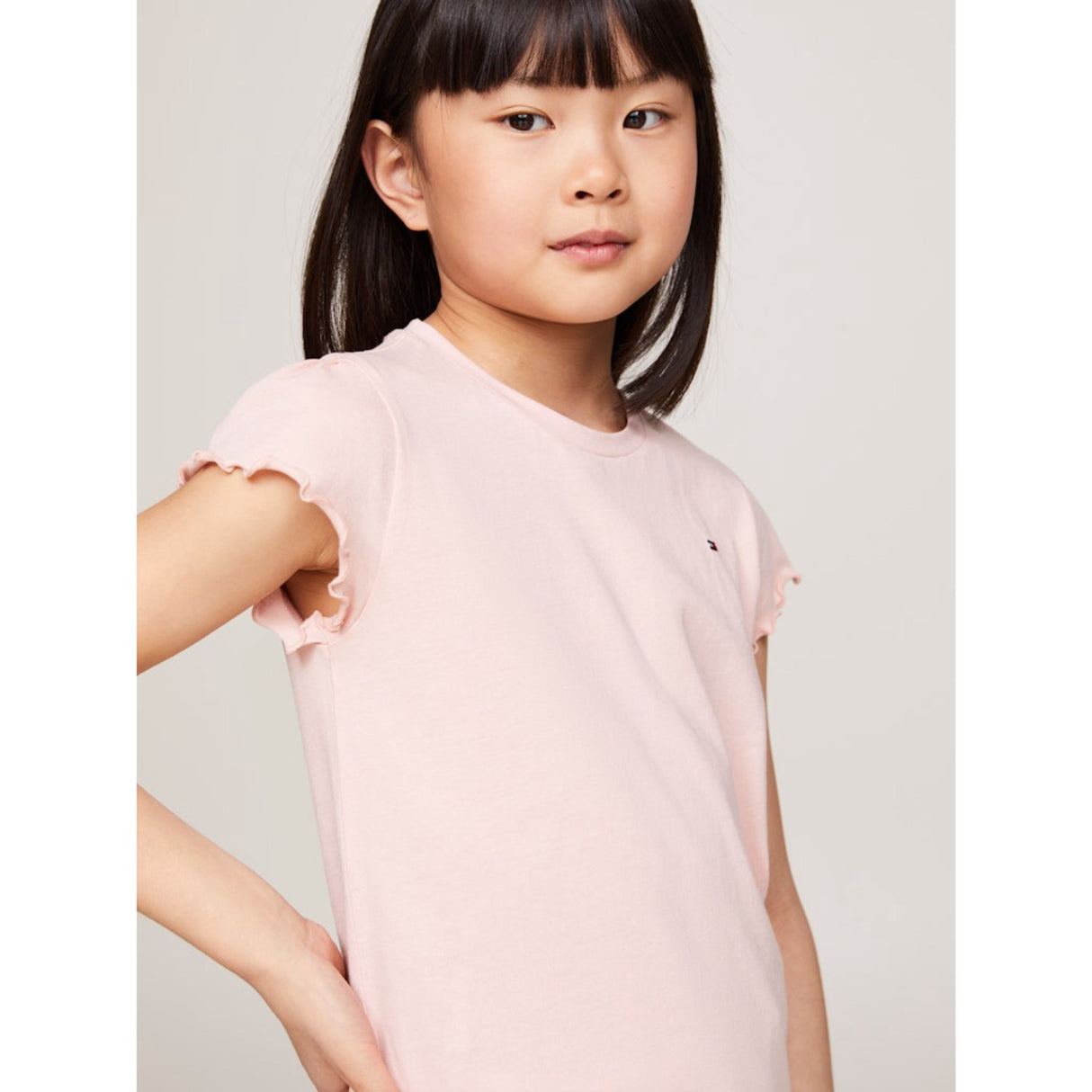 Tommy Hilfiger Soft Rose Essential Ruffle Sleeve Tee Ss 3