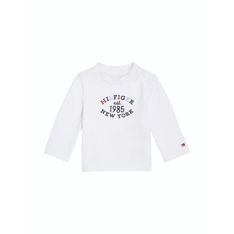 Tommy Hilfiger White Monotype Oval Regular Tee Ls