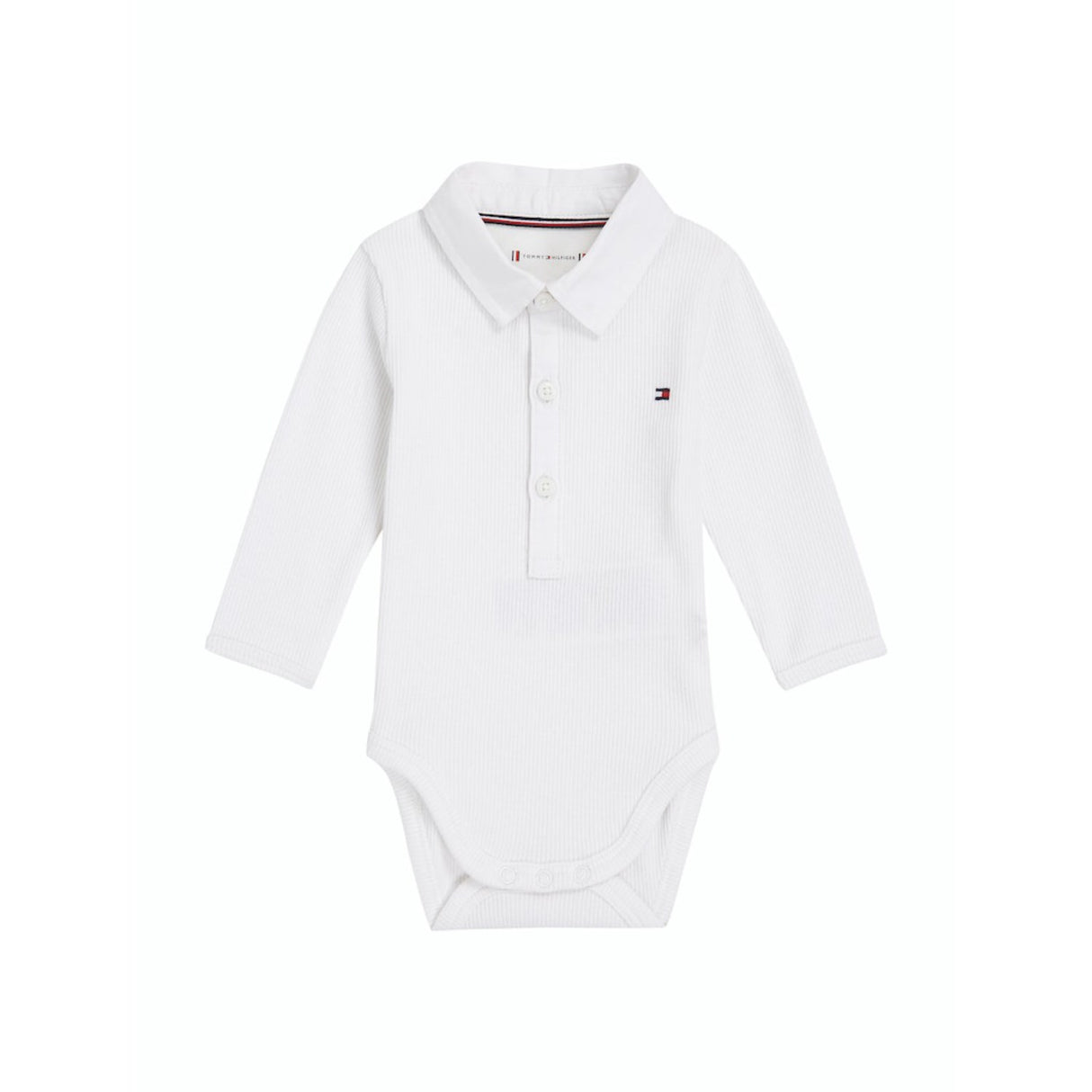 Tommy Hilfiger White Rib Bodysuit Ls Ls