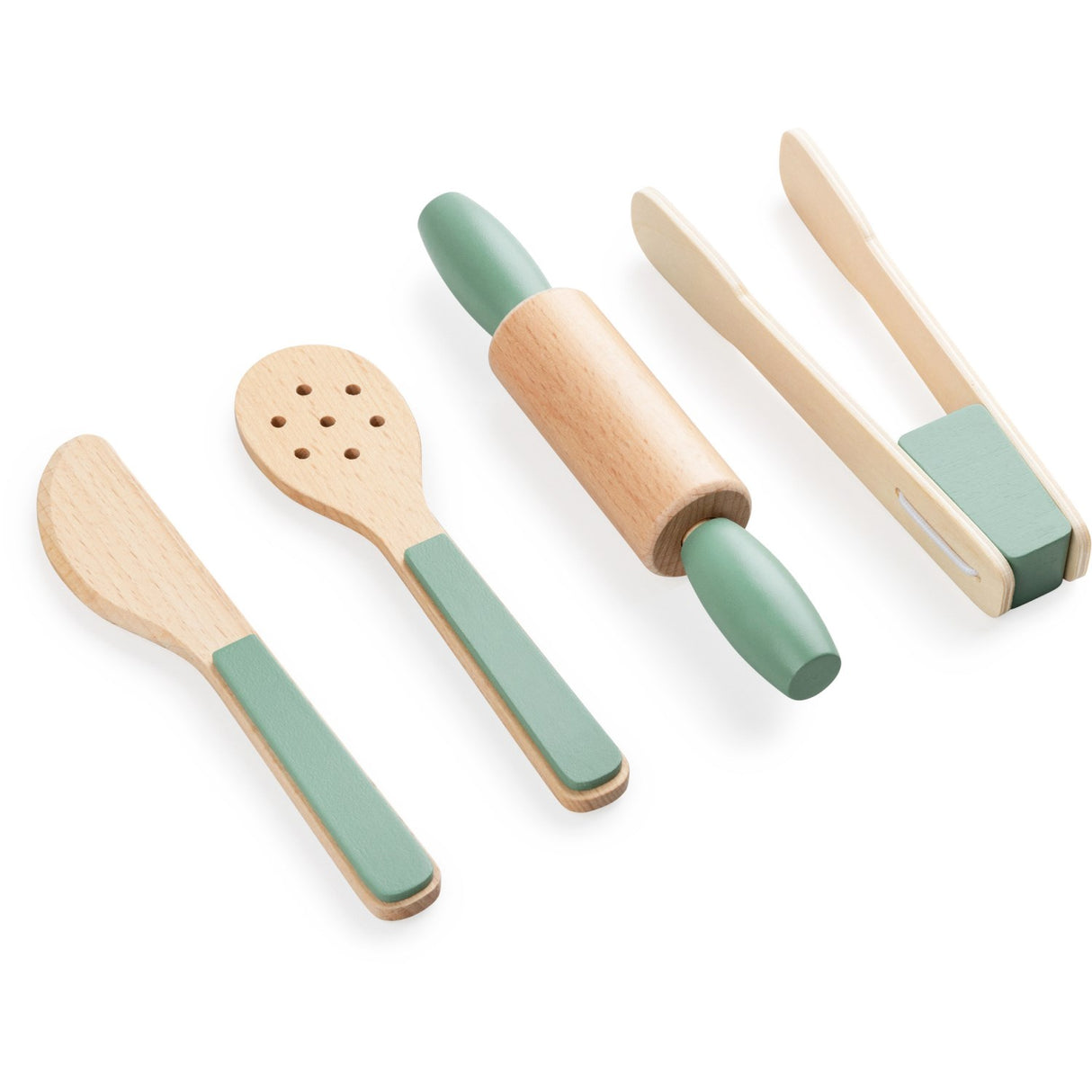 Sebra Green Kitchen utensil set, wood