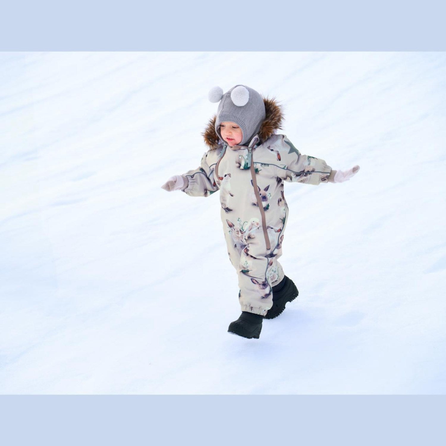Buy Molo Winter Rabbits Pyxis Fur Snowsuit | Luksusbaby