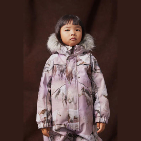 Molo Dreamy Horses Polaris Fur Snowsuit 2