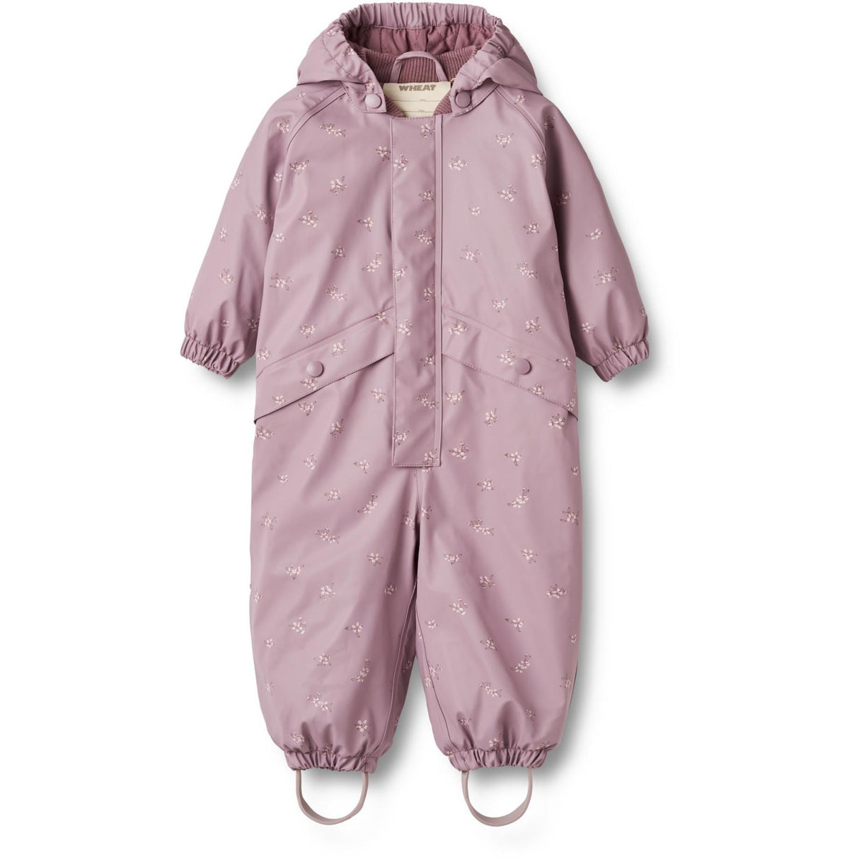 Wheat Soft Lilac Flowers Thermo Rainsuit Aiko