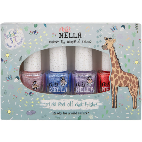 Miss Nella Safari Set med 4 stk. Children's Nail Polish