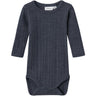 Name It Ombre Blue Wang Wool Needle Bodysuit Ls Solid Noos