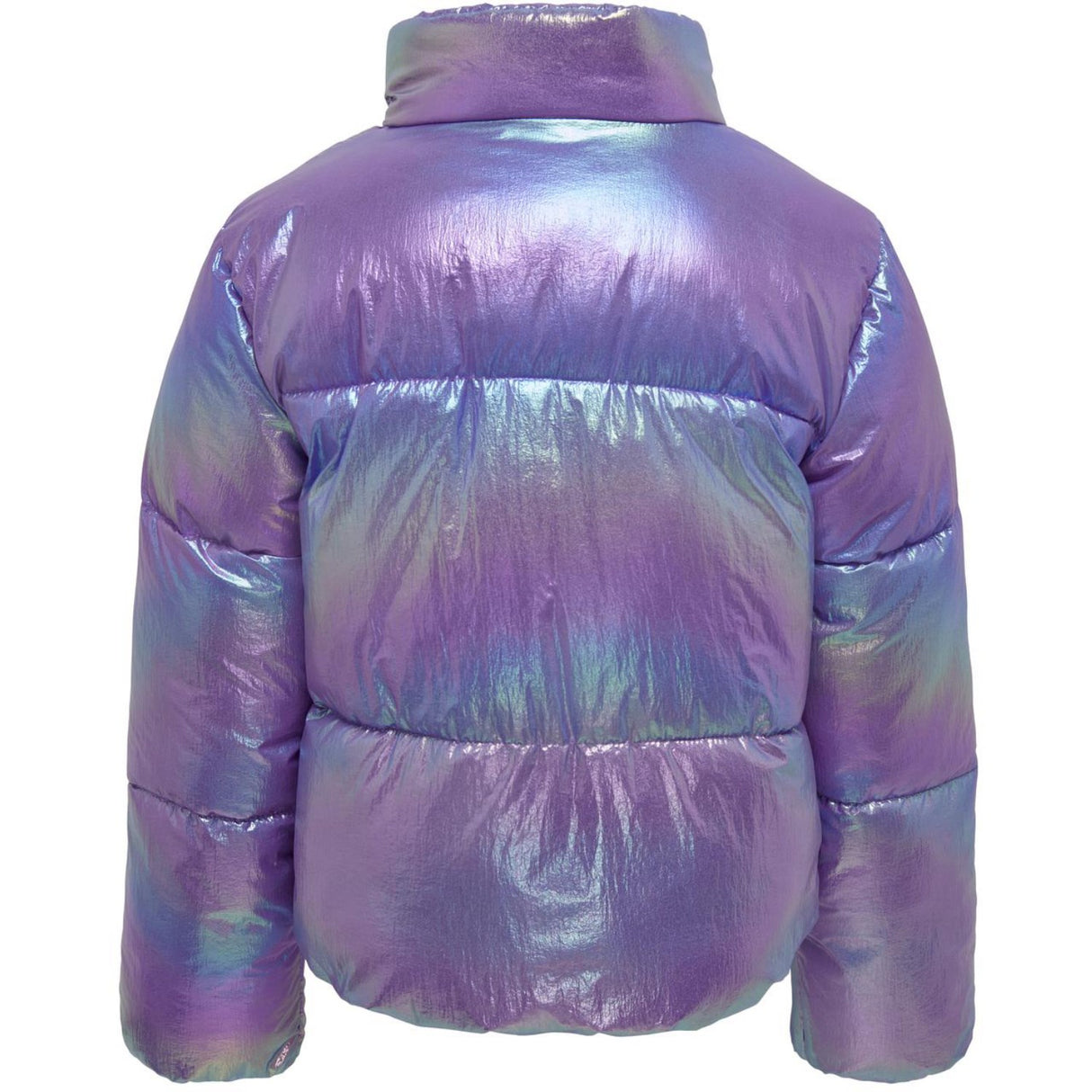 kids ONLY Purple Opulence Celine Metallic Short Puffer Jacket 2