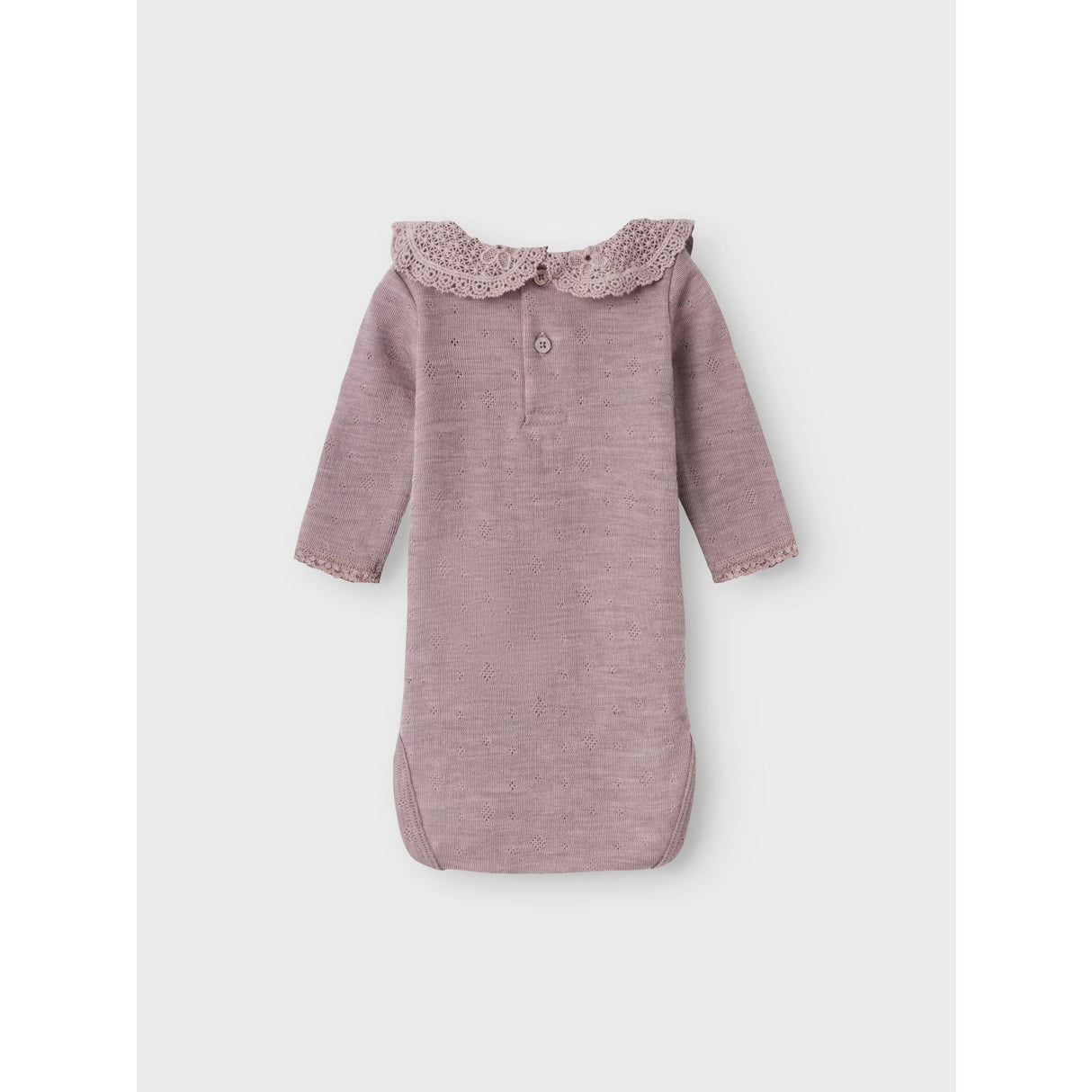 Name It Purple Dove Wang Wool Needle Bodysuit With Collar