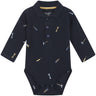 Hust & Claire Navy Baby Bendy Bodysuit