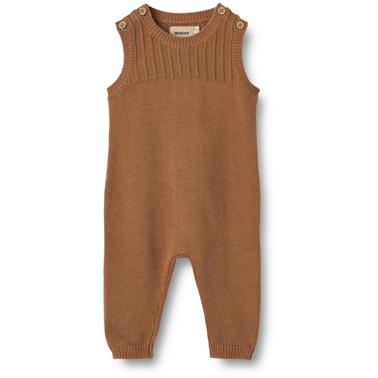 Wheat Caramel Knit Romper Vigge