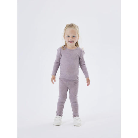 Name It Purple Dove Wang Wool Neddle Legging Solid Noos