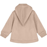 Mikk-Line Warm Taupe Cotton Fleece Cardigan m. Hood 2