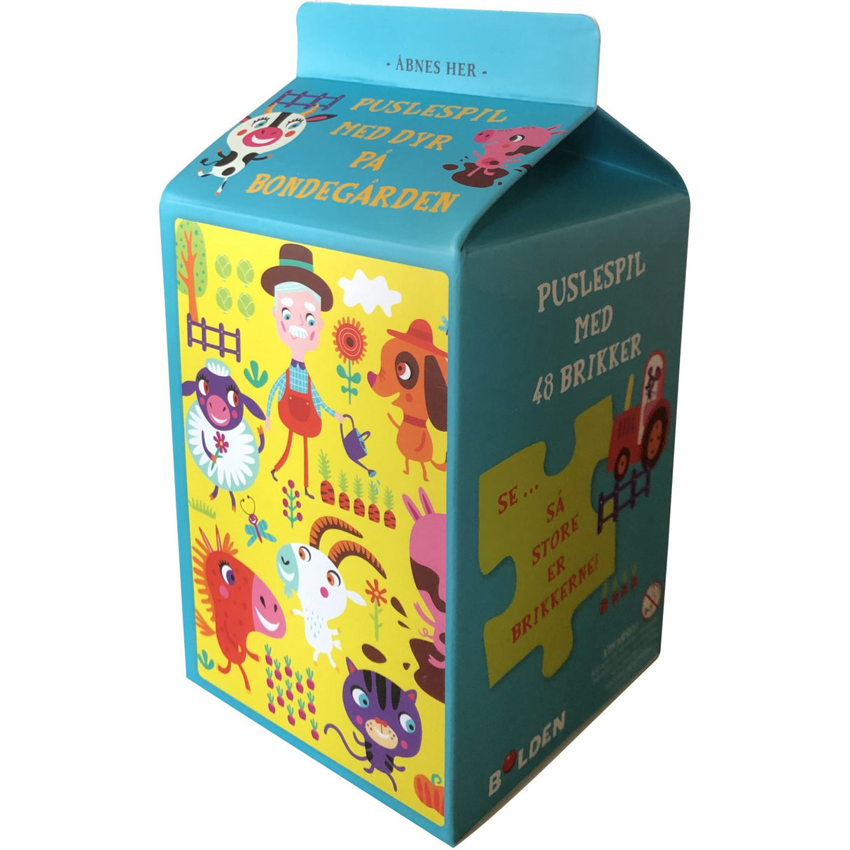 Bolden Milk Carton Jigsaw Puzzle: Farm Animals