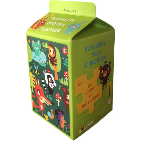 Bolden Milk Carton Jigsaw Puzzle: Animals in the Forest