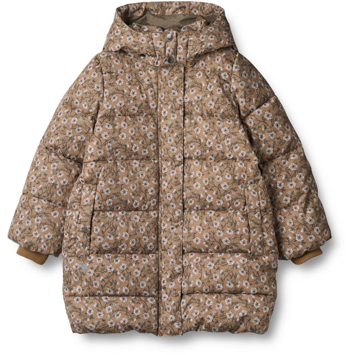 Wheat Caramel Anemones Puffer Coat Yrsa