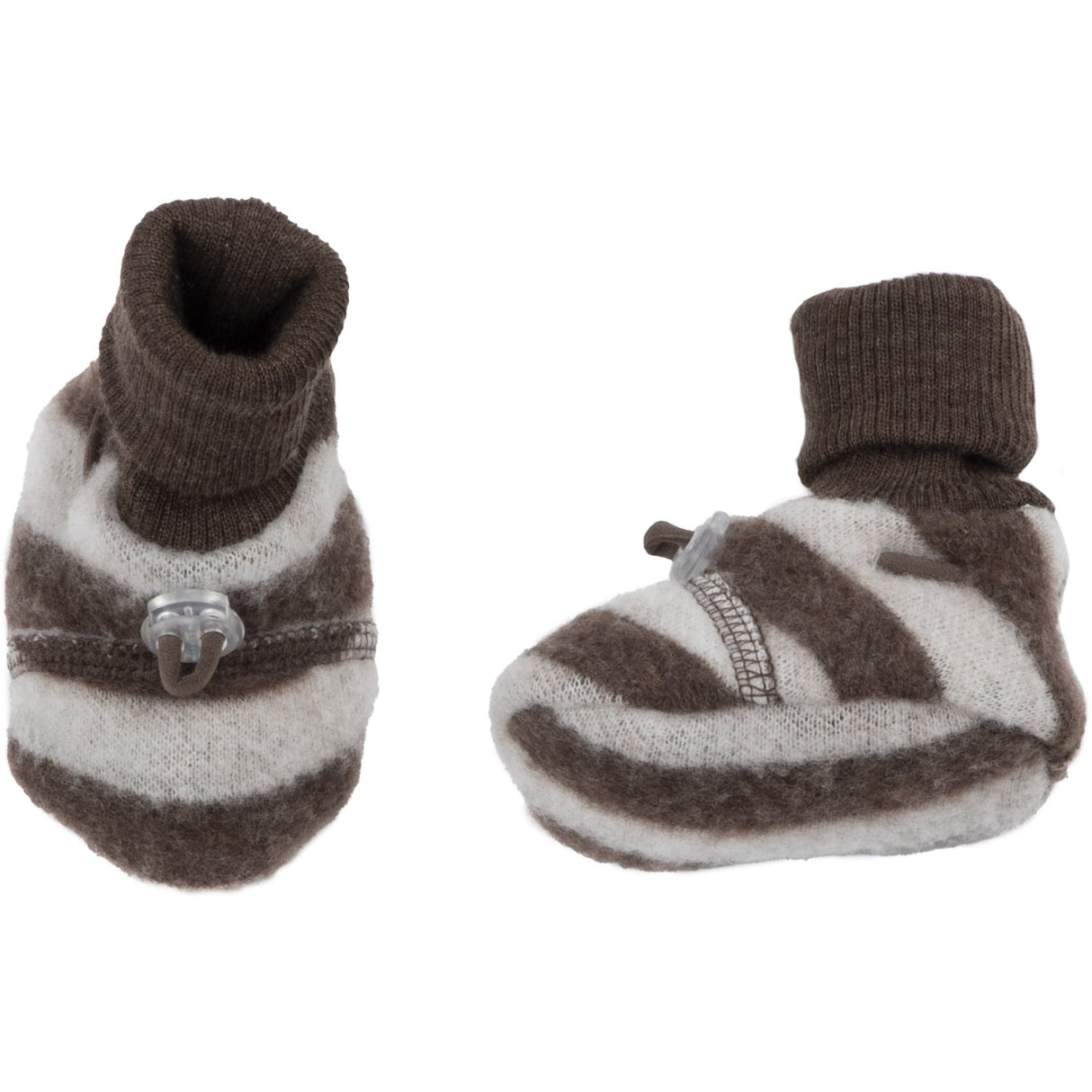 Joha Wool Brown Slippers 2-layered