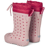 Angulus Rose Hearts/Red Rubber Boot Med Woolfor