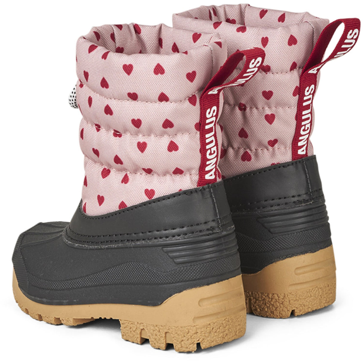 Angulus Rose Hearts Print Thermal-Boot Med Woolfoer