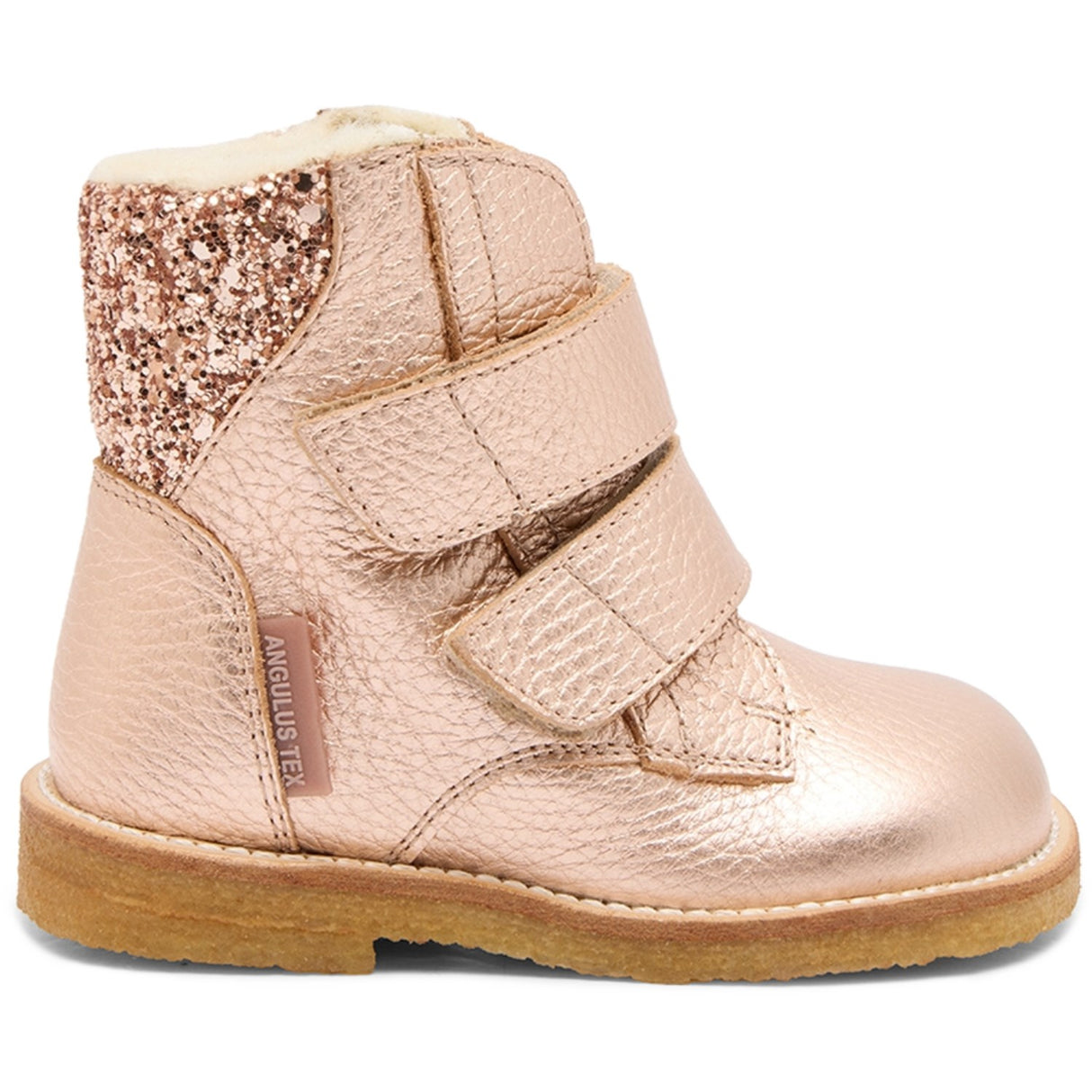 Angulus Copper/Maple Glitter Tex-Boot Med Glitter Og Velcro Closure 5