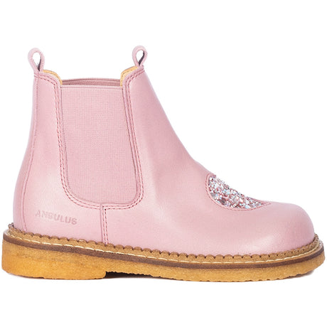 Angulus Mauve/Mauve Glitter Chelsea Heart Boot 2