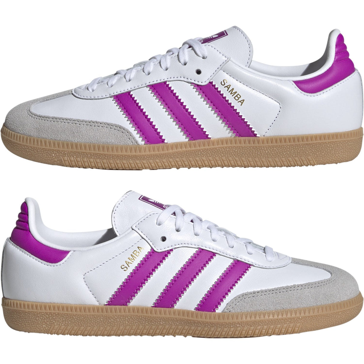 adidas Originals Ftwwht/Purbur/Gum3 Samba Og J Sneakers