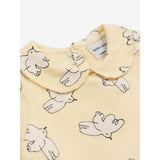 Bobo Choses Light Yellow Freedom Bird All Over Collar T-Shirt 2