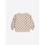 Bobo Choses White Cherry All Over Ruffle Crewneck