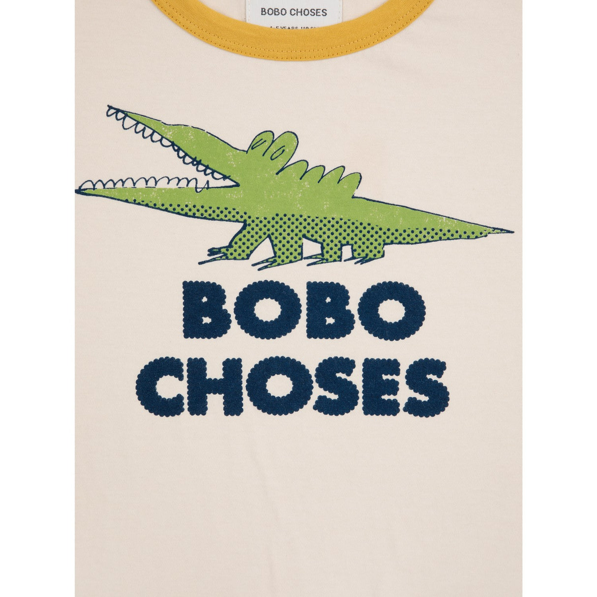 Bobo Choses White Talking Crocodile T-Shirt