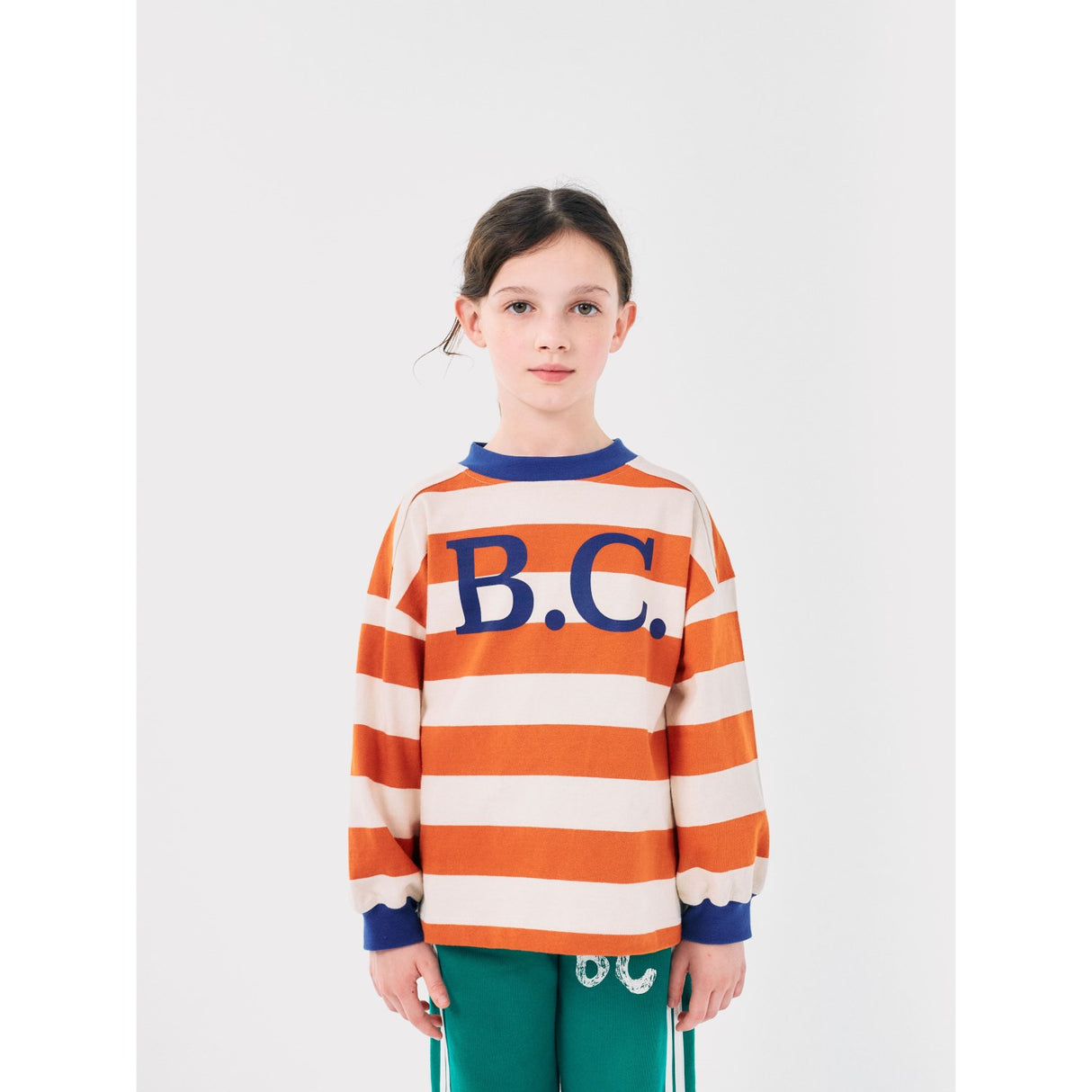 Bobo Choses Orange Bc Stripes LS T-Shirt