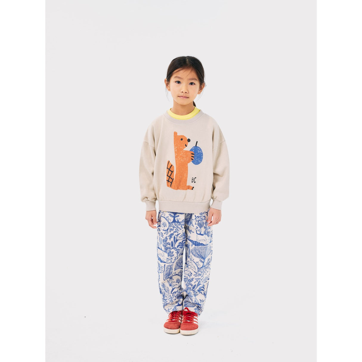 Bobo Choses Light Brown Hungry Squirrel Crewneck