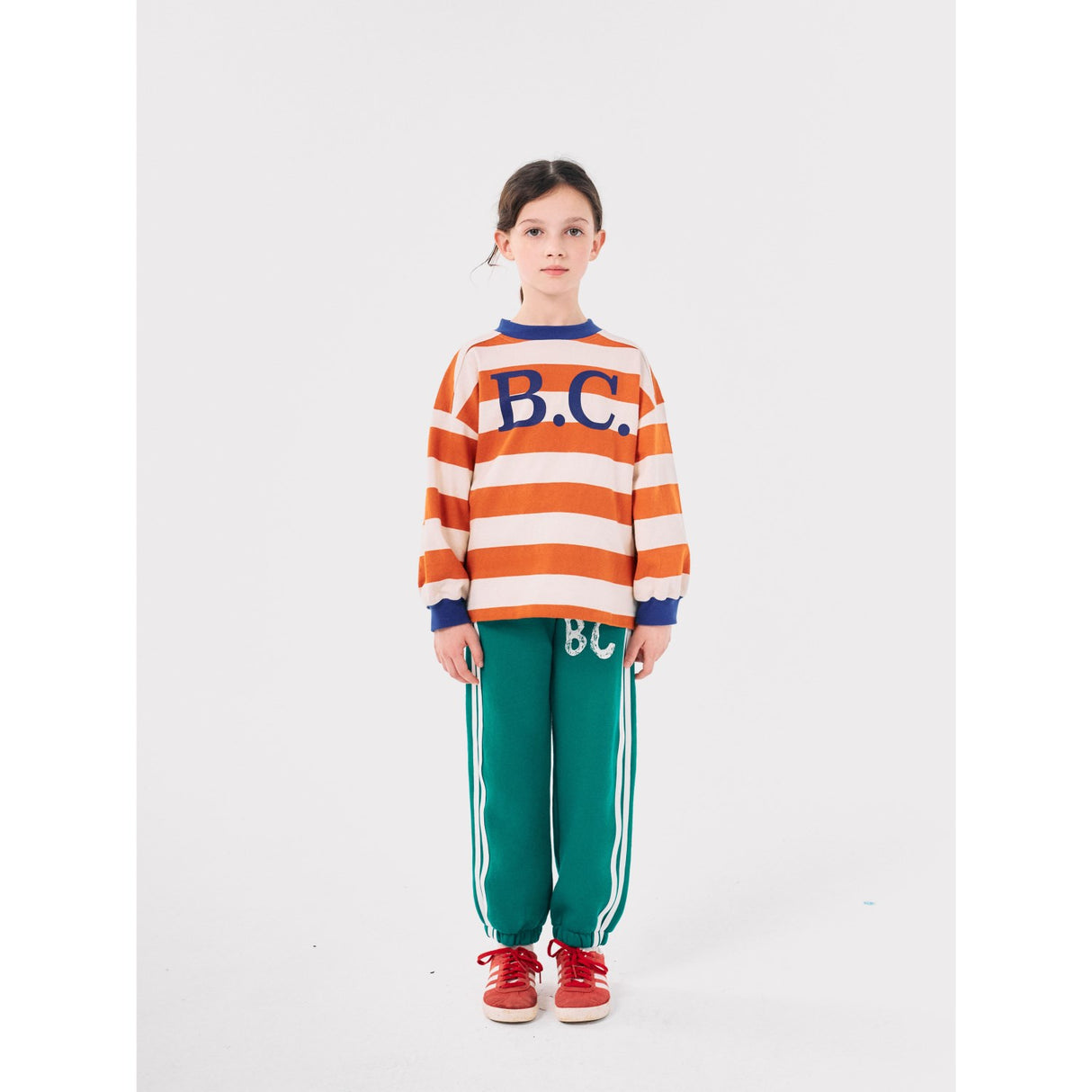 Bobo Choses Green B.C Shadow Stripes JAndging Pants 3