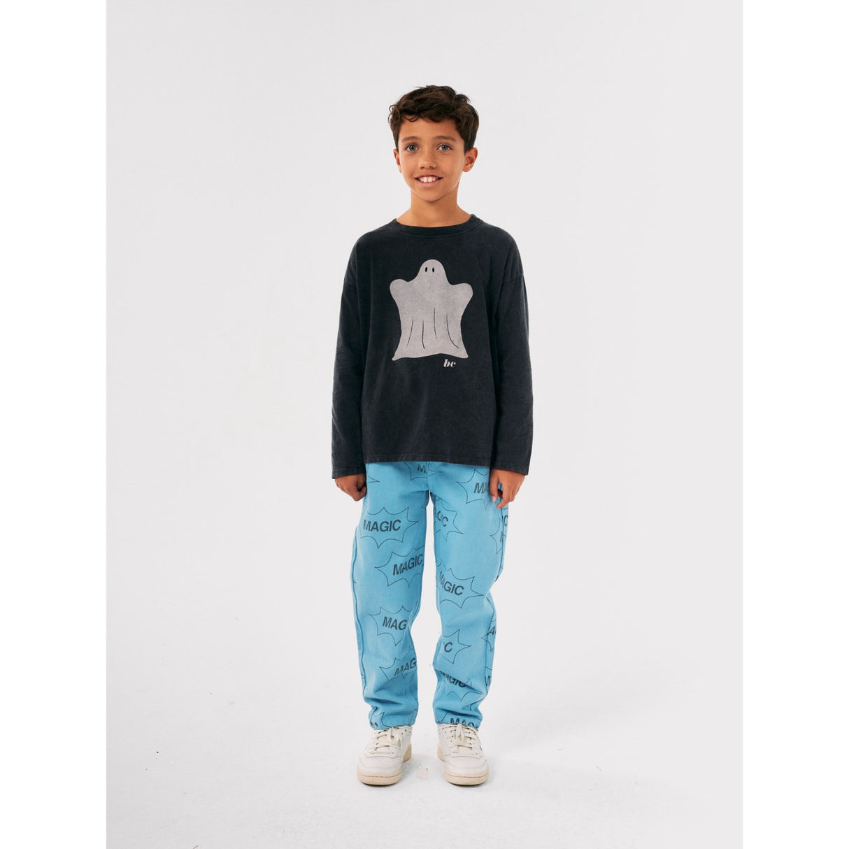 Bobo Choses Light Blue It'S Magic All Over Denim Baggy Pants 7