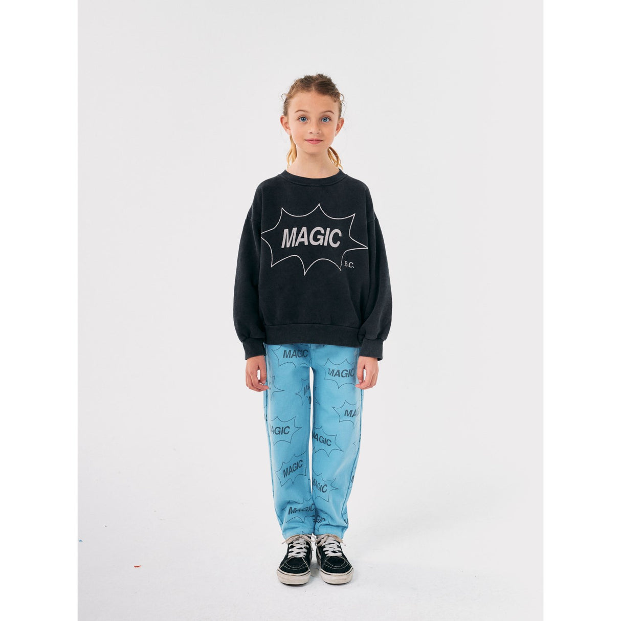 Bobo Choses Light Blue It'S Magic All Over Denim Baggy Pants 2