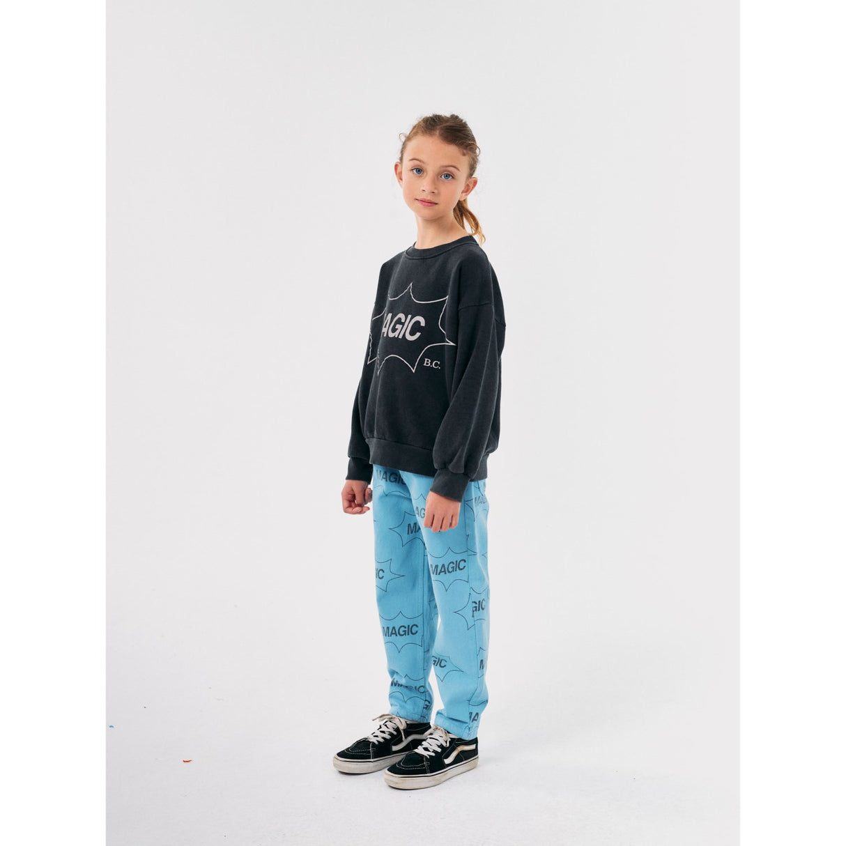 Bobo Choses Light Blue It'S Magic All Over Denim Baggy Pants 4