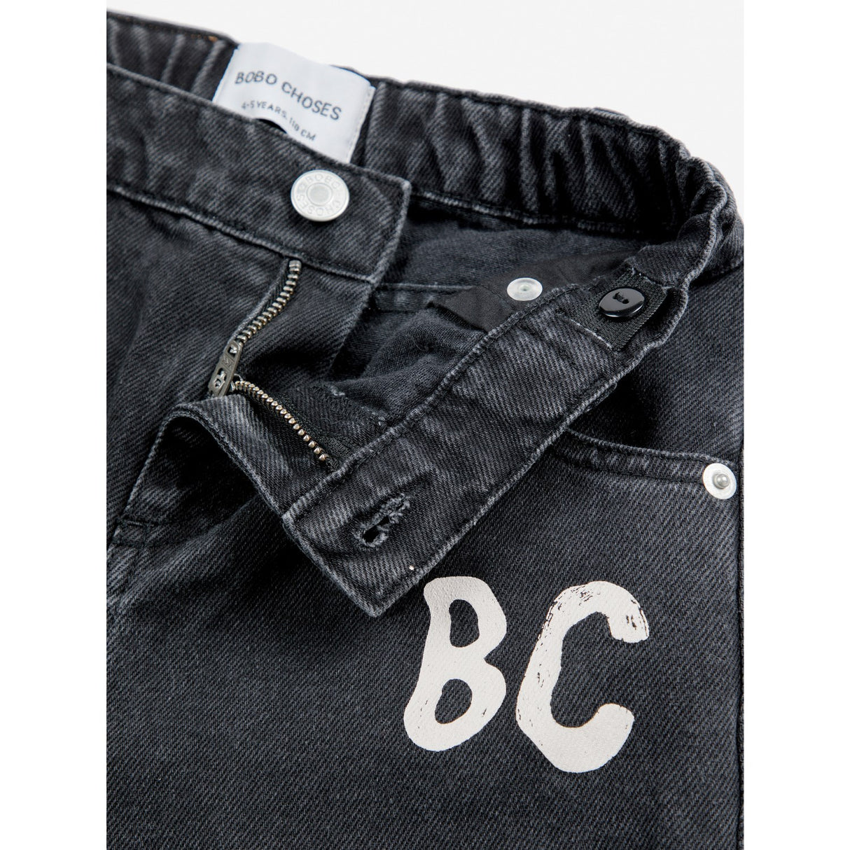 Bobo Choses Black B.C Shadow Denim Baggy Pants 8