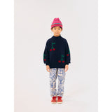 Bobo Choses Navy Blue Bobo Cherry All Over Turtle Neck Jumper 5