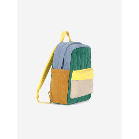 Bobo Choses Multicolor Color Block Padded Corduroy Schoolbag