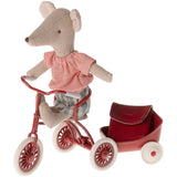 Maileg Bicycle Mouse, Big Sister - Red 3