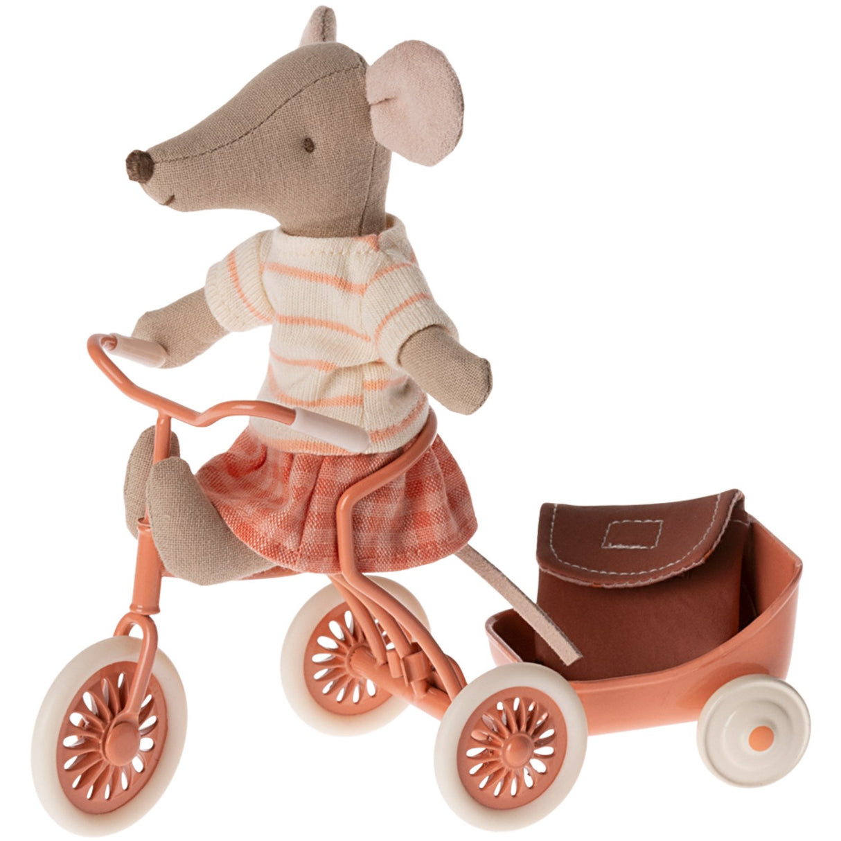 Maileg Bicycle Mouse, Big Sister - Coral 3